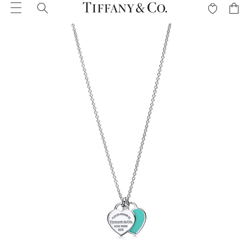 Tiffany and co. Double heart necklace
